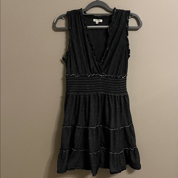 Max Studio Black Ruffled Mini Dress - Picture 1 of 6